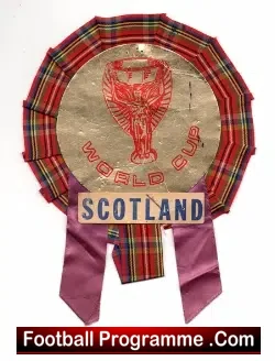 Scotland World Cup Football Team Football Rosette 1970’s