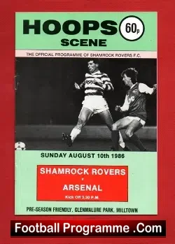 Shamrock Rovers v Arsenal 1986 – Friendly Match