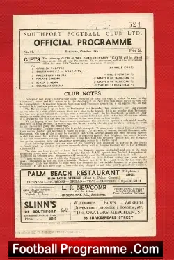 Southport v Tranmere Rovers 1947