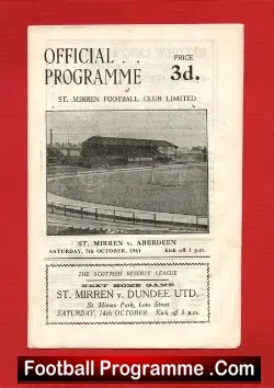 St Mirren v Aberdeen 1961