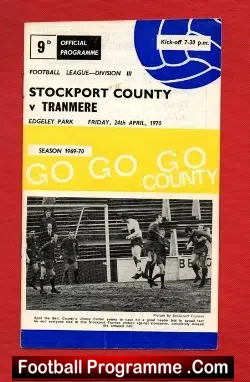 Stockport County v Tranmere Rovers 1970 – Multi Signed