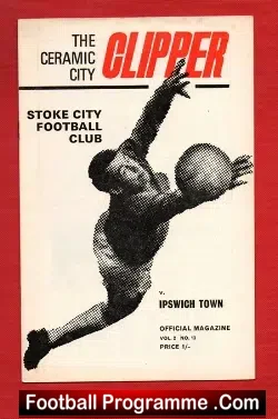 Stoke City v Ipswich Town 1969 - football programme