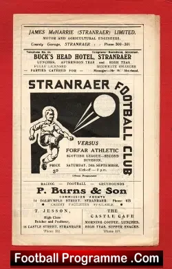 Stranraer v Forfar Athletic 1960