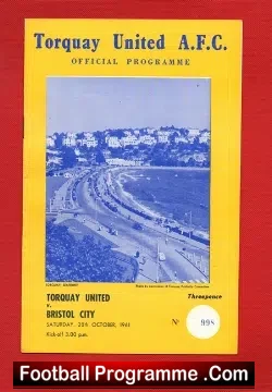 Torquay United v Bristol City 1961