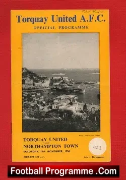 Torquay United v Northampton Town 1954