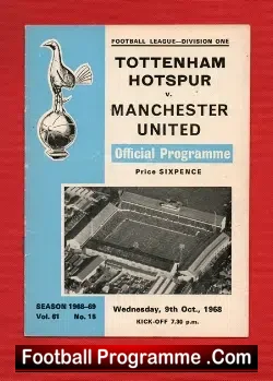 Tottenham Hotspur v Manchester United 1968