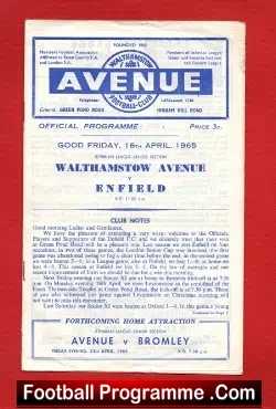 Walthamstow Avenue v Enfield 1965 – to clear