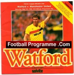 Watford v Manchester United 1986 - football programme