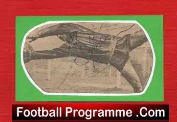 Wolves Fred Davis Signed Picture 1950s - football memorabilia