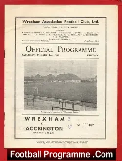 Wrexham v Accrington Stanley 1960