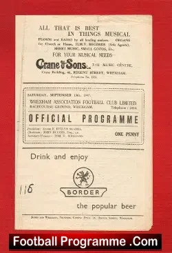 Wrexham v Southport 1947