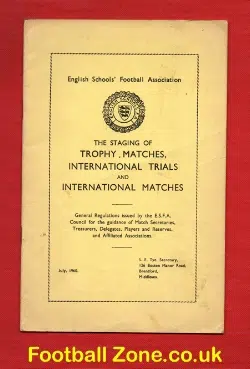 English Schools Football Association Rules Regulations Book 1960