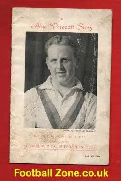 St Helens Rugby Supporters Brochure Alan Prescott 1950s