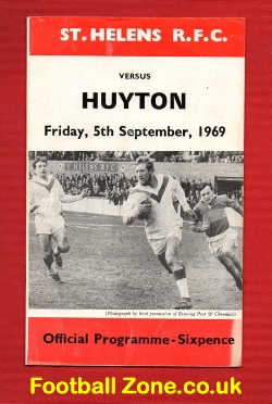 St Helens Rugby v Huyton 1969