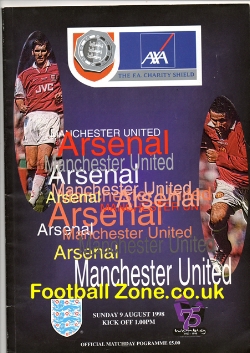 Arsenal v Manchester United 1998 – Charity Shield Treble Season