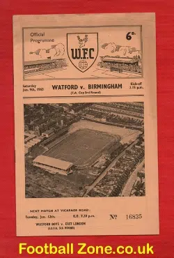 Watford v Birmingham City 1960 - FA Cup