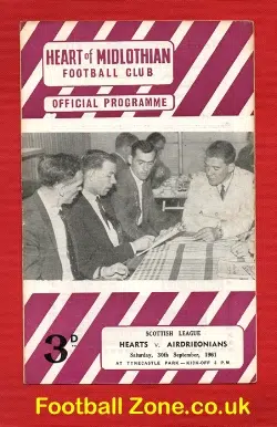 Heart Of Midlothian v Airdrieonians Airdrie 1961 - to clear