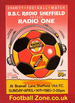 BBC Radio v Radio One 1985 – Played at Sheffield United