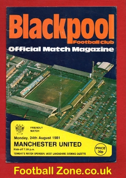 Blackpool v Manchester United 1981 – Friendly Match