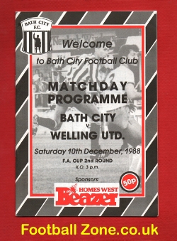 Bath City v Welling United 1988