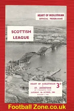 Heart Of Midlothian v St Johnstone 1963 - Tynecastle Park