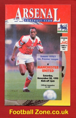 Arsenal v Manchester United 1992