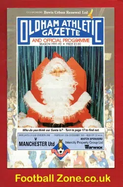 Oldham Athletic v Manchester United 1991