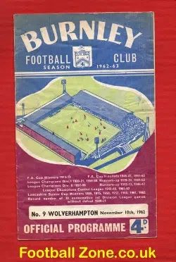 Burnley v Wolves 1962