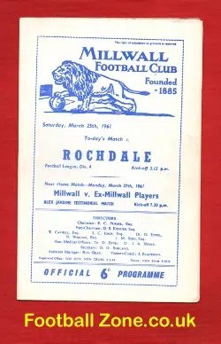Millwall v Rochdale 1961
