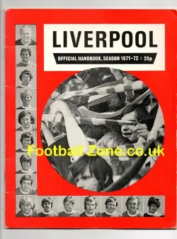 Liverpool Football Club Official Yearbook Handbook 1971 - 1972