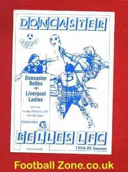 Doncaster Belles Ladies v Liverpool 1995 - Womens Football Belle Vue