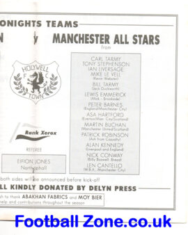 Holywell Town v Manchester All Stars 1992 – Len Cantello