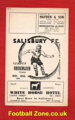 Salisbury Town v Bridgwater Town 1954