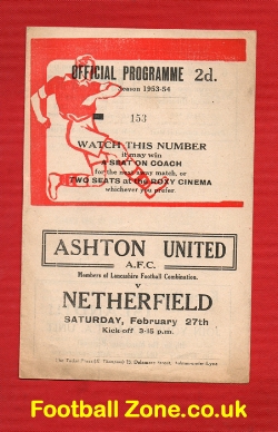 Ashton United v Netherfield 1954