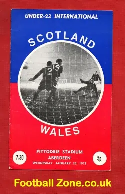Scotland v Wales 1972 - U23 at Aberdeen
