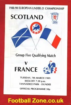 Scotland v France 1989 - U21 Euros at Tannadice