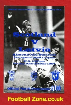 Scotland v Latvia 1997 - Under 21 at Livingston U21