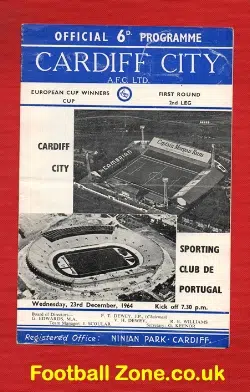 Cardiff City v Sporting Portugal 1964 – ECWC