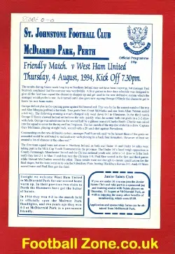 St Johnstone v West Ham United 1994 - Friendly Match