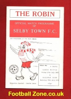 Selby Town v Leeds 1990 – + Halifax Double Issue – Promotion SP