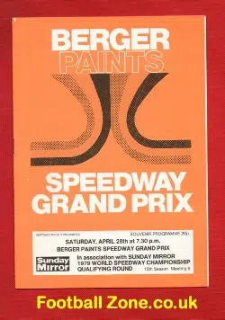 World Speedway Championship Qualifying 1979 at Halifax