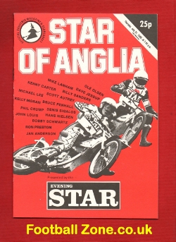 Star Of Anglia Speedway Programme 1980 inc Jessup Penhall