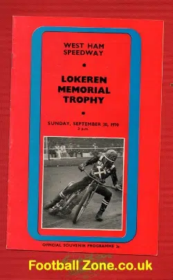 West Ham Speedway Lokeren Memorial Trophy 1970