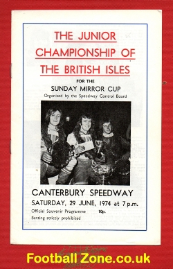 Canterbury Speedway British Junior Championship 1974 Ch Morton