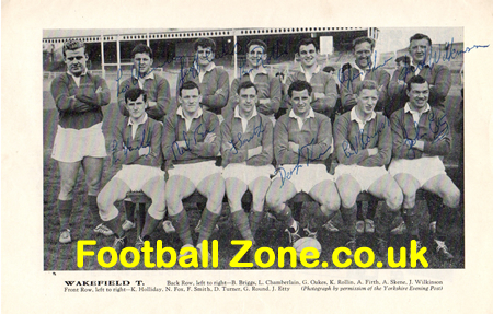 Huddersfield Rugby v Wakefield Trinity 1960 – Final Multi Signed