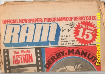 Derby County v Manchester United 1977