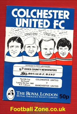 Colchester United v Manchester United 1983 – League Cup Game