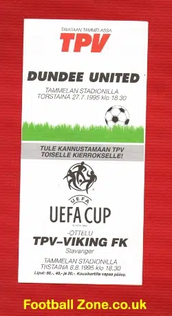 TPV Viking v Dundee United 1995 - UEFA Cup Norway