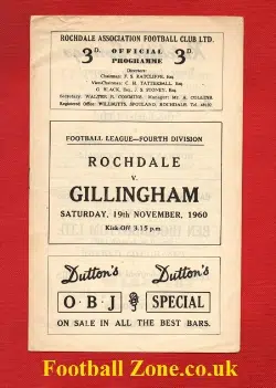 Rochdale v Gillingham 1960
