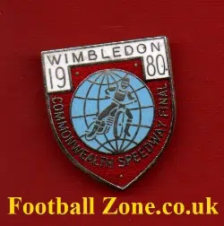 Wimbledon Speedway Badge 1980 Commonwealth Final
